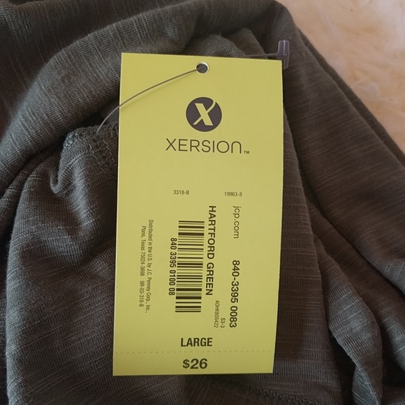 NWT green cross back long draped top - Picture 3 of 6